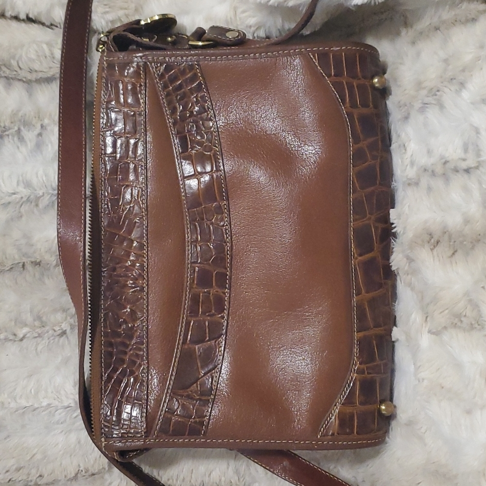 BRAHMIN CROSSBODY/PURSE BROWN LEATHER MEDIUM SIZE